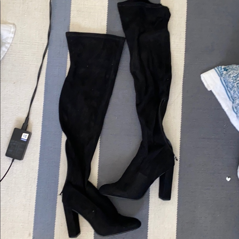 Black tall boots